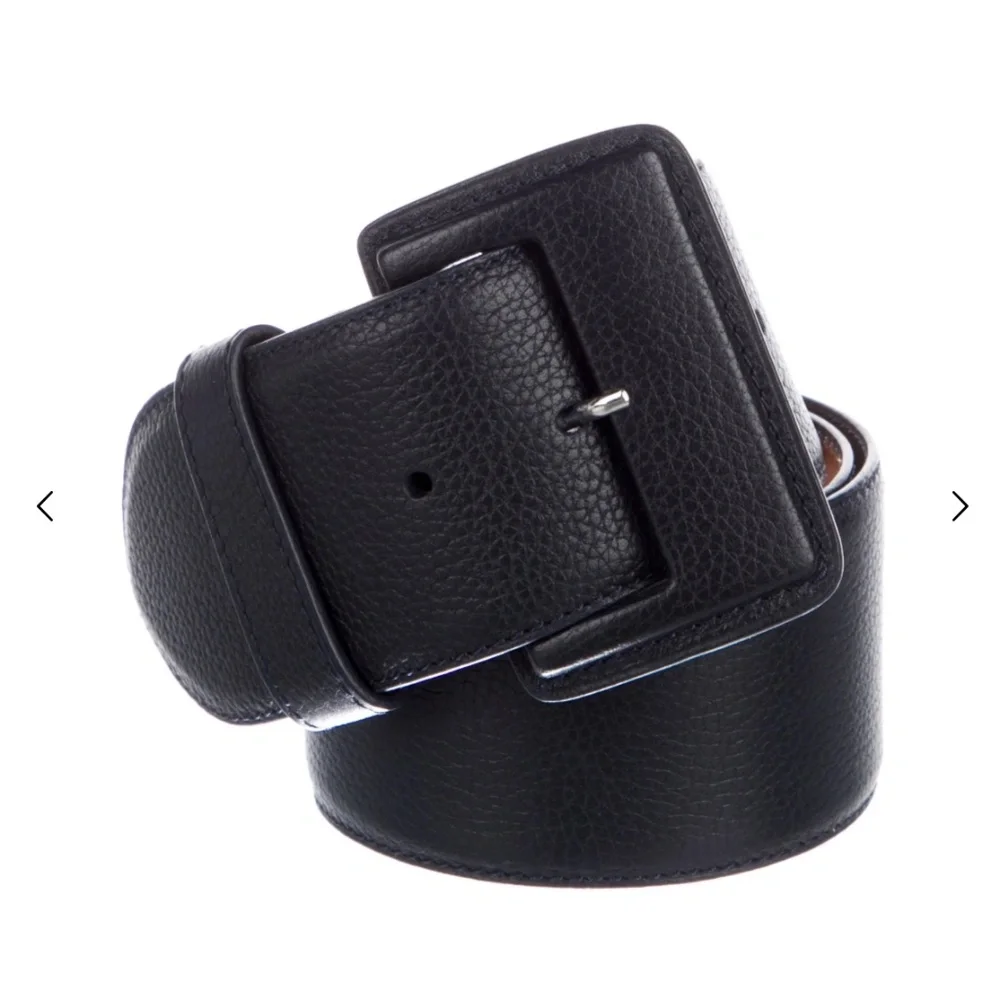 Vaincourt Paris La Merveilleuse Dark Blue Leather Belt